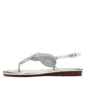 Lascana, LASCANA Sandale, LASCANA Zehentrenner, Sandale, Pantolette im Metallic-Look VEGAN