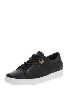 Ecco, Ecco Soft 7 Damen Sneaker Schwarz, Ecco eleganter Leder Sneaker für Damen schwarz