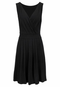 BEACHTIME, Beachtime Strandkleid, Beachtime Jerseykleid, mit tiefem V-Ausschnitt in Wickeloptik, Sommerkleid, Basic