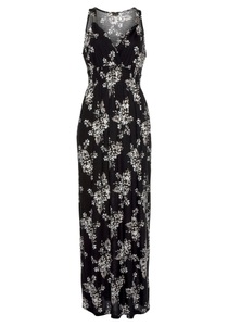 Lascana, LASCANA Maxikleid, LASCANA Maxikleid, mit Blumenprint und verstellbarem Ausschnitt, Sommerkleid