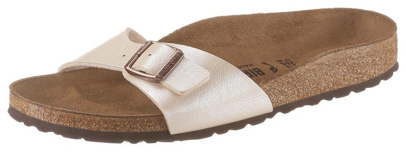 Birkenstock, Pantolette Madrid Birkenstock weiss Größe: 41, Birkenstock Madrid Sandalen Birko-Flor Schmal Damen lila 2021 EU 41 (Narrow) Freizeit Sandalen