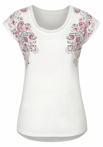 BEACHTIME, Beachtime T-Shirt, Beachtime T-Shirt, mit zarter Spitze am Ausschnitt