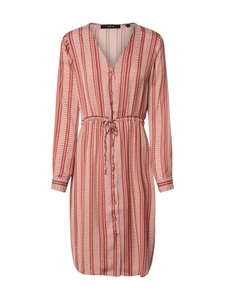 VERO MODA, Gestreiftes Kleid mit V-Ausschnitt und Knopfverschluss, gerade Schnittform, Gestreiftes Kleid mit V-Ausschnitt und Knopfverschluss, gerade Schnittform