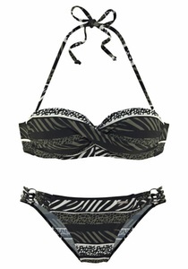 Bruno Banani, Bruno Banani Bügel-Bandeau-Bikini, Bruno Banani Bügel-Bandeau-Bikini, in Wickeloptik