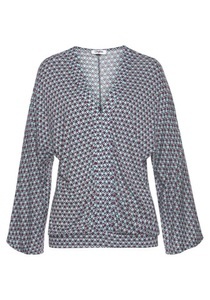 Buffalo, Buffalo Strandshirt, Buffalo 3/4-Arm-Shirt mit V-Ausschnitt und lockere Passform, casual-lässig