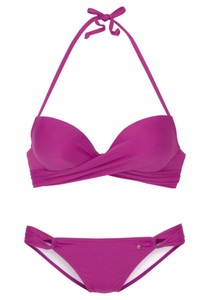 S.OLIVER BEACHWEAR, s.Oliver Beachwear Push-Up-Bikini, s.Oliver Push-Up-Bikini, mit zusätzlichen Bindebändern