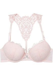 Lascana, LASCANA Push-up-BH, LASCANA Push-up-BH »Melissa«, mit Vorderverschluss & Spitzenrücken aus Stickerei, Dessous