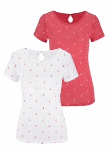 BEACHTIME, Beachtime T-Shirt, Beachtime T-Shirt, mit maritimem Anker-Druck
