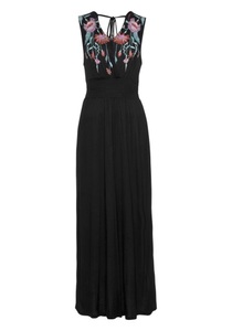 Buffalo, Buffalo Maxikleid, Buffalo Maxikleid, mit Druck am Vorderteil und Bindeband hinten, Sommerkleid, casual-chic