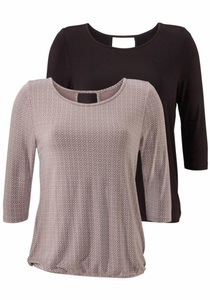 Lascana, LASCANA 3/4-Arm-Shirt, LASCANA 3/4-Arm-Shirt, mit modischem Cut-out im Nacken