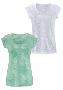 BEACHTIME, Beachtime T-Shirt, Beachtime T-Shirt, Ausbrenner-Qualität mit leicht transparenten Palmen