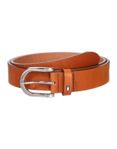 Tommy Hilfiger, Gürtel 'New Danny', Tommy Hilfiger Ledergürtel - Cognac 80 Herren