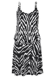 BEACHTIME, Beachtime Strandkleid, Beachtime Strandkleid, mit Animalprint und verstellbaren Trägern, kurzes Sommerkleid