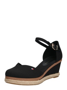 Tommy Hilfiger, TOMMY HILFIGER Spangenpumps »ELBA 67D«, Tommy Hilfiger Spangenpumps »BASIC CLOSED TOE MID WEDGE«, Riemchensandale, Keilabsatz, Sommerschuh, mit verstellbarer Schnalle