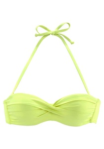 S.OLIVER BEACHWEAR, s.Oliver Beachwear Bandeau-Bikini-Top »Spain«, s.Oliver Bandeau-Bikini-Top »Spain«, in unifarben mit Wickeloptik