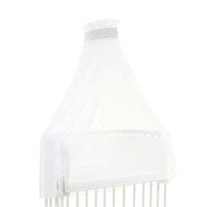 Babybay, babybay Himmelstoff Punkte weiß 200 x 135 cm, 