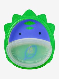 Skip Hop, SKIP HOP 2-in-1 Teller Eat Neat Zoo Dino, SKIP HOP® Zoo Esslern-Set für Kinder dino/grün