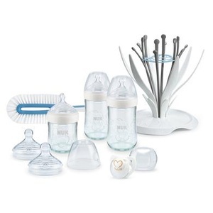 Nuk, NUK Starterset Nature Sense Premium Glasflaschen in weiß, NUK Nature Sense Premium Glasflaschen Set