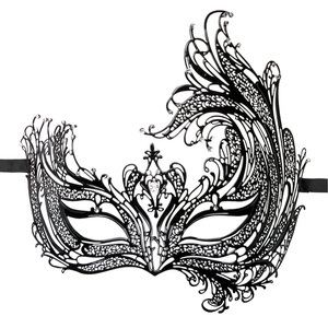 Easytoys Fetish Collection, Easytoys Fetish - Durchbrochene venezianische Maske in Schwarz