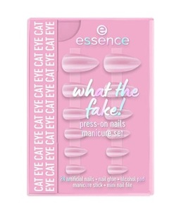 Essence, essence what the fake! PRESS-ON NAILS manicure set - cat eye Nagelpflegeset 28 Stk Nr. 02 - Cat Eye