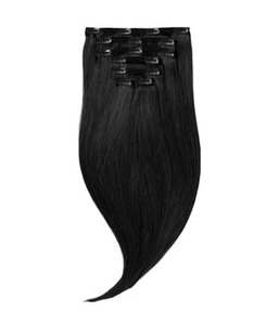 Rapunzel of Sweden, Rapunzel of Sweden Classic Clip-ins Straight / Medium Volume / 7 pieces 1.0 Black 40 cm Haarverlängerung 100 g