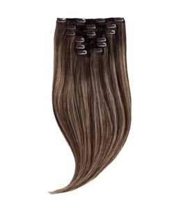 Rapunzel of Sweden, Rapunzel of Sweden Classic Clip-ins Straight / Medium Volume / 7 pieces Hazelnut Caramel Balayage B2.3/5.0 40 cm Haarverlängerung 100 g