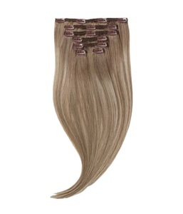 Rapunzel of Sweden, Rapunzel of Sweden Classic Clip-ins Straight / Medium Volume / 7 pieces Brown Ash Blonde Balayage B5.1/7.3 40 cm Haarverlängerung 100 g