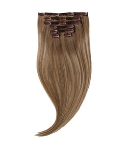 Rapunzel of Sweden, Rapunzel of Sweden Classic Clip-ins Straight / Medium Volume / 7 pieces Brownish Blonde Balayage B5.0/8.3 50 cm Haarverlängerung 110 g