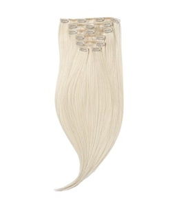 Rapunzel of Sweden, Rapunzel of Sweden Classic Clip-ins Straight / Medium Volume / 7 pieces 10.10 Platinum Blonde 60 cm Haarverlängerung 120 g