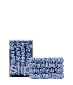 Slip, Slip Pure Silk Skinny Scrunchies - Cornflower Haargummi 4 Stk