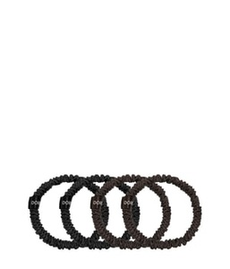 Dore & Rose, Dore & Rose Scrunchie 1 cm Set Black & Brown Haargummi 4 Stk