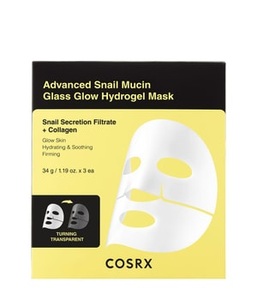 Cosrx, Cosrx Advanced Snail Mucin Glass Glow Hydrogel Mask 3er Set Tuchmaske 3 Stk