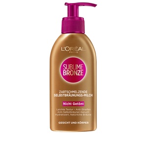 L´Oréal Paris, L'Oréal Paris Sublime Bronze Selbstbräunungs-Milch 150ml, L'Oréal Paris Sublime Bronze Selbstbräunungs-Milch 150ml