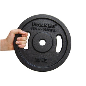 HAMMER, HAMMER Hantelscheiben Gewichtsscheiben 2x 10 kg - schwarz, 
