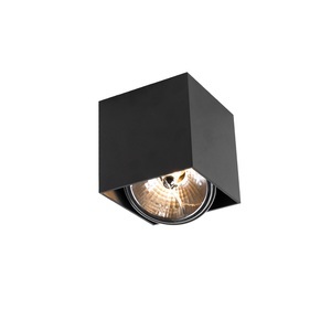 QAZQA, LED-Downlight Box mit schwenkbarem Kopf, schwarz