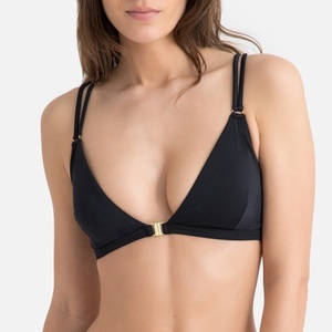 LA REDOUTE COLLECTIONS, Bikini-Oberteil in Triangelform, hinten bestickt, Bikini-Oberteil in Triangelform, hinten bestickt