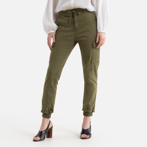 BENETTON, Cargo-Hose mit Bindeband und Taschen, Cargo-Hose mit Bindeband und Taschen