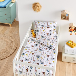 LA REDOUTE INTERIEURS, Duvetbezug Henri für Babys, Bio-Baumwolle, La Redoute Intérieurs - Baby-Duvetbezug Henri, 80X120CM, Beige