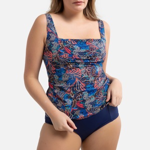 LA REDOUTE COLLECTIONS PLUS, Tankini-Oberteil mit Blumenmuster, Tankini-Oberteil mit Blumenmuster
