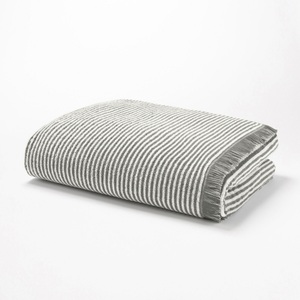 LA REDOUTE INTERIEURS, Gestreiftes Frottee-Handtuch HARMONY, La Redoute Intérieurs - Handtuch Malo, 50 x 100 cm, Beige