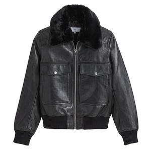 LA REDOUTE COLLECTIONS, Pilotenjacke aus Leder, Pilotenjacke aus Leder