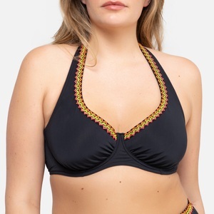 LA REDOUTE COLLECTIONS PLUS, Bikini-Oberteil in Foulard-Form mit Stickerei, Bikini-Oberteil in Foulard-Form mit Stickerei