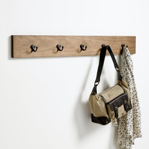LA REDOUTE INTERIEURS, Wandgarderobe ''Hiba'' aus Kiefer, 5 Haken, La Redoute Intérieurs - Garderobe Hiba mit 5 Haken, One Size, Beige