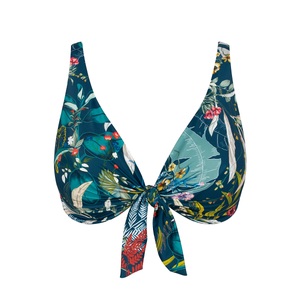 TRIUMPH, Bikini-Oberteil in Triangelform mit Blumenmuster, Bikini-Oberteil Botanical Leaf, Triangelform