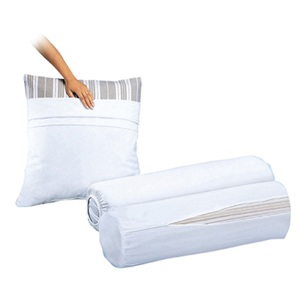 LA REDOUTE INTERIEURS, 2er-Pack Nackenrollen-Schoner, Jersey, reine Baumwolle, La Redoute Intérieurs - 2er-Pack Nackenrollen-Schonbezüge aus Baumwolljersey, 140 cm, Weiss