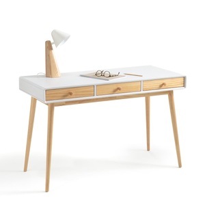 LA REDOUTE INTERIEURS, Schreibtisch JIMI mit 3 Schubladen, La Redoute Intérieurs - Schreibtisch JIMI mit 3 Schubladen, One Size, Weiss