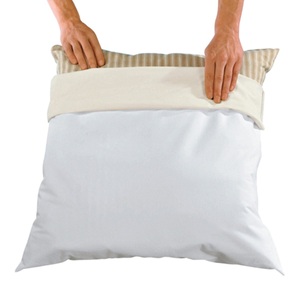 LA REDOUTE INTERIEURS, Schonbezug für Nackenrolle, undurchlässiger Jersey, La Redoute Intérieurs - Wasserdichter Nackenrollen-Schonbezug mit Milbenschutz, 90cm, Weiss