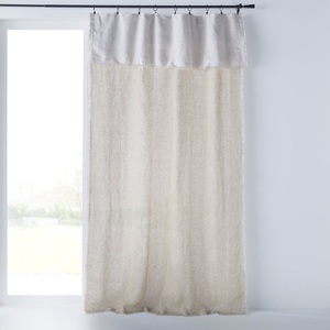 AM.PM, Zweifarbiger Vorhang aus Leinen-Voile Beha, AM.PM - Zweifarbiger Vorhang Beha, 140x220cm, Beige