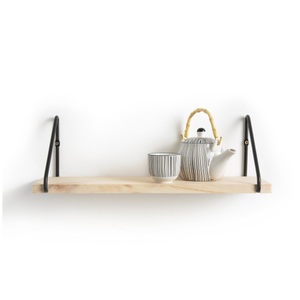 LA REDOUTE INTERIEURS, Wandregal VINTO aus Holz und Metall, La Redoute Intérieurs - Wandregal Vinto, One Size, Schwarz