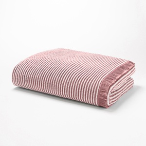 LA REDOUTE INTERIEURS, Gestreiftes Frottee-Handtuch HARMONY, La Redoute Intérieurs - Handtuch Malo, 50 x 100 cm, Beige